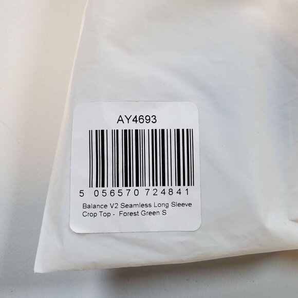 AYBL Balance V2 Seamless Long Sleeve Crop Top Size Small Womens NWT Ribbed Gym - Picture 13 of 16